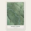Horse Creek, South Dakota map print, the full design