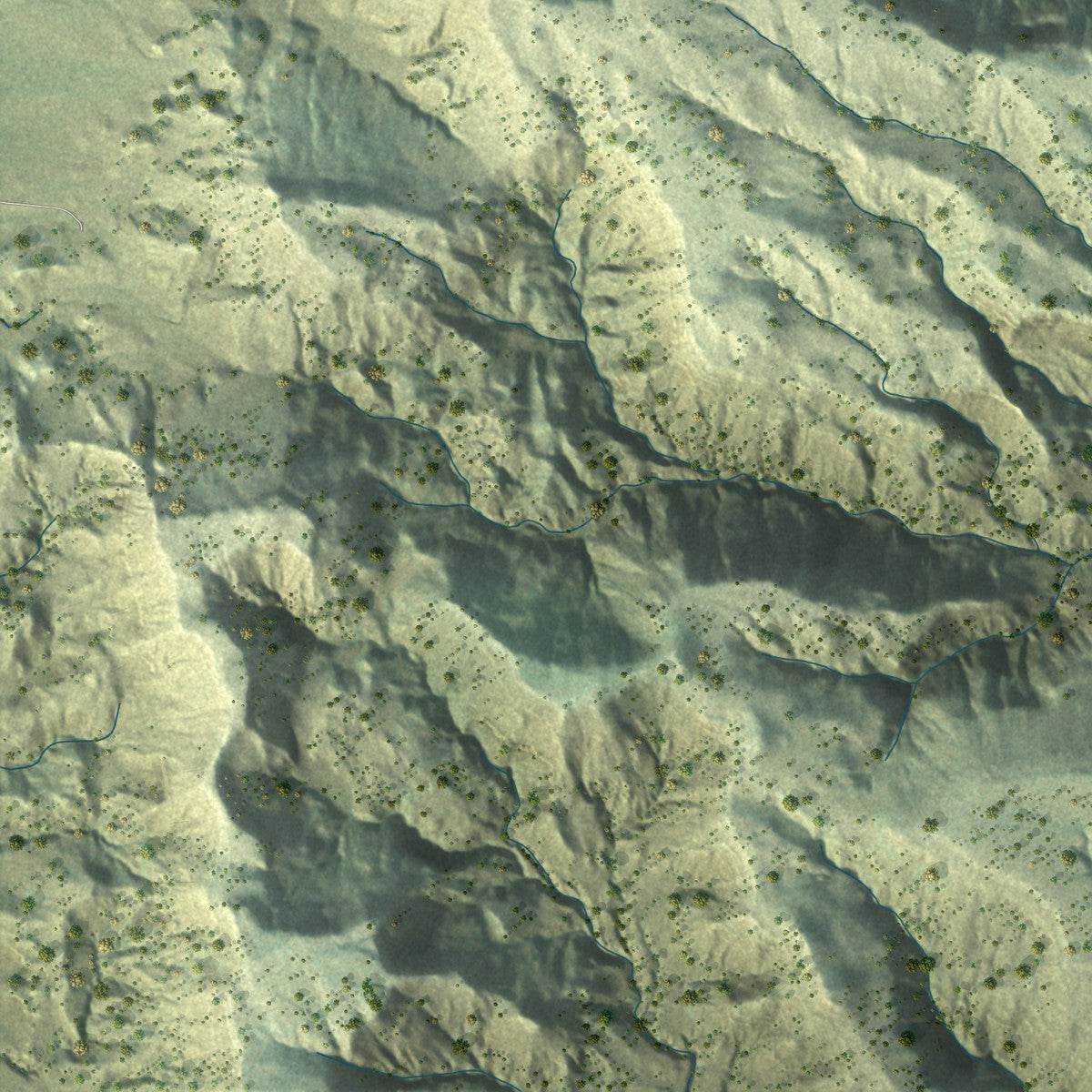 Second close-up of the map of Hot Springs, South Dakota print showing more streets and buildings