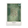 Map of Hudson, South Dakota, 12 x 18 inch unframed archival matte print