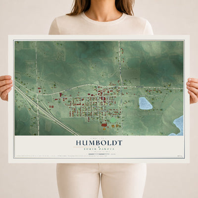 Map of Humboldt, South Dakota, 18 x 24 inch unframed archival matte print