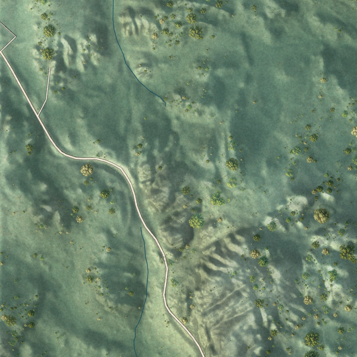 Close-up of the map of Keystone, South Dakota print showing street and building detail