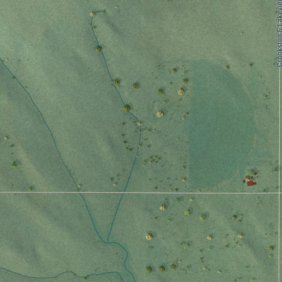 Close-up of the map of Lakeview, South Dakota print showing street and building detail