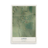 Map of Lowry, South Dakota, 12 x 18 inch unframed archival matte print