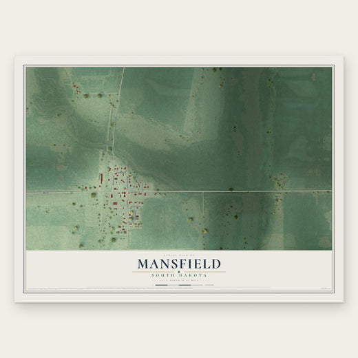 Mansfield, South Dakota map print, the full design