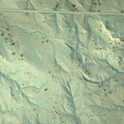Close-up of the map of Maurine, South Dakota print showing street and building detail