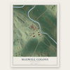 Maxwell Colony, South Dakota map print, the full design