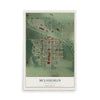 Map of McLaughlin, South Dakota, 12 x 18 inch unframed archival matte print