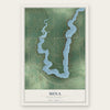 Mina, South Dakota map print, the full design
