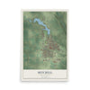 Map of Mitchell, South Dakota, 12 x 18 inch unframed archival matte print