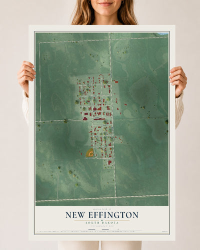 Map of New Effington, South Dakota, 24 x 36 inch unframed archival matte print