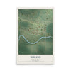 Map of Nisland, South Dakota, 12 x 18 inch unframed archival matte print
