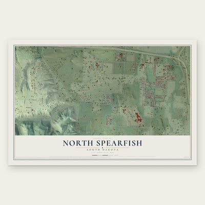 North Spearfish, South Dakota map print, the full design