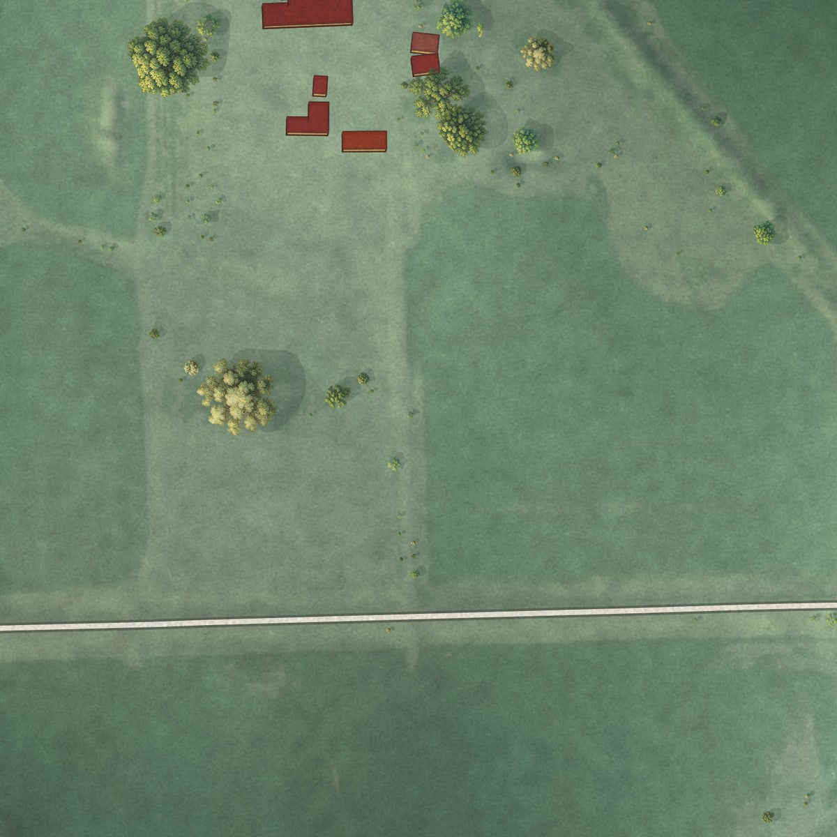 Second close-up of the map of Nunda, South Dakota print showing more streets and buildings