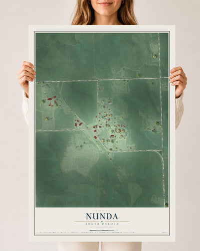 Map of Nunda, South Dakota, 24 x 36 inch unframed archival matte print