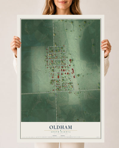 Map of Oldham, South Dakota, 24 x 36 inch unframed archival matte print