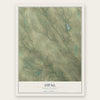 Opal, South Dakota map print, the full design