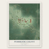 Pembrook Colony, South Dakota map print, the full design