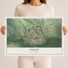 Map of Philip, South Dakota, 12 x 18 inch unframed archival matte print