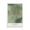 Map of Plankinton, South Dakota, 12 x 18 inch unframed archival matte print