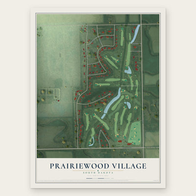 Prairiewood Village, South Dakota map print, the full design