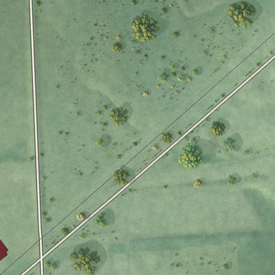 Second close-up of the map of Rosholt, South Dakota print showing more streets and buildings