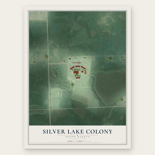 Silver Lake Colony, South Dakota map print, the full design