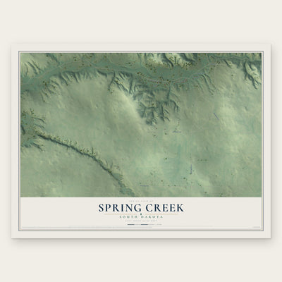 Spring Creek, South Dakota map print, the full design