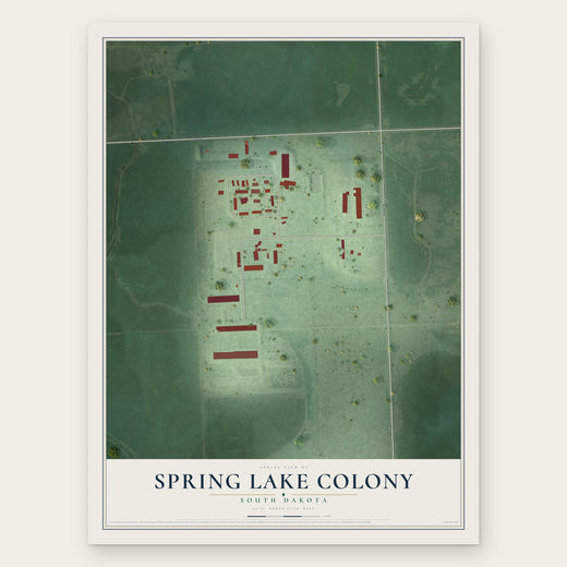 Spring Lake Colony, South Dakota map print, the full design