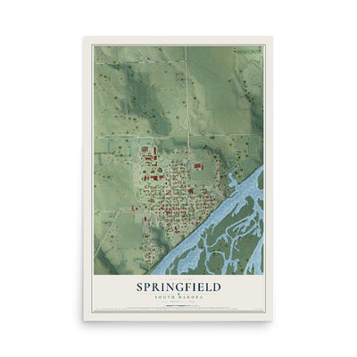 Map of Springfield, South Dakota, 12 x 18 inch unframed archival matte print