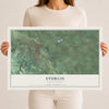 Map of Sturgis, South Dakota, 12 x 18 inch unframed archival matte print