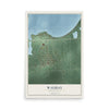Map of Waubay, South Dakota, 12 x 18 inch unframed archival matte print