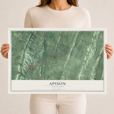 Map of Apison, Tennessee, 12 x 18 inch unframed archival matte print