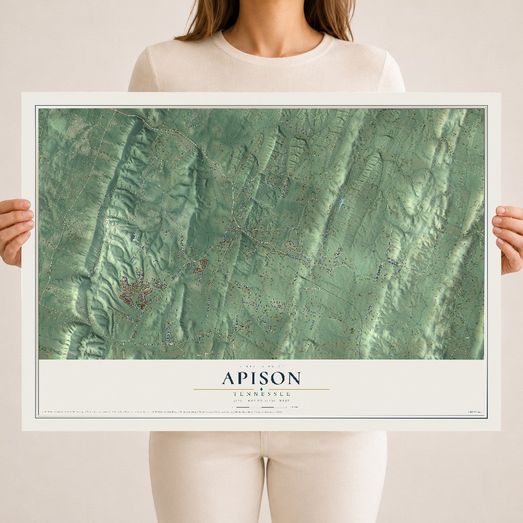 Map of Apison, Tennessee, 18 x 24 inch unframed archival matte print