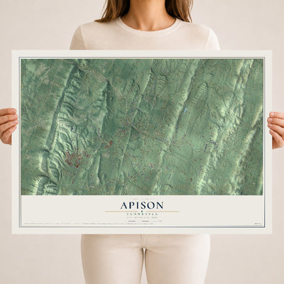 Map of Apison, Tennessee, 18 x 24 inch unframed archival matte print
