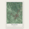 Bellevue, Tennessee map print, the full design