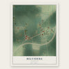 Belvidere, Tennessee map print, the full design