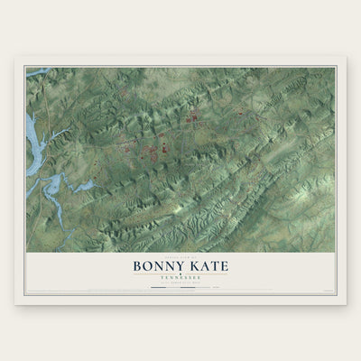 Bonny Kate, Tennessee map print, the full design