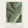 Briceville, Tennessee map print, the full design