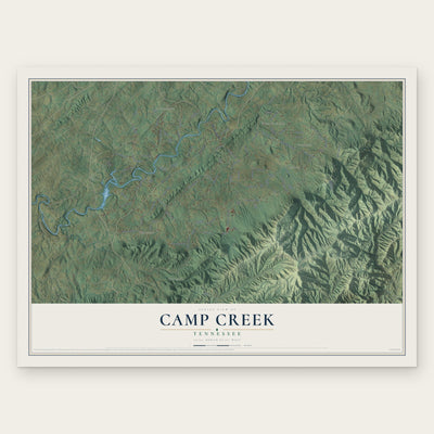Camp Creek, Tennessee map print, the full design