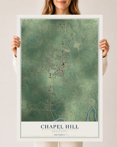 Map of Chapel Hill, Tennessee, 24 x 36 inch unframed archival matte print
