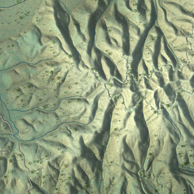 Close-up of the map of Coalfield, Tennessee print showing street and building detail