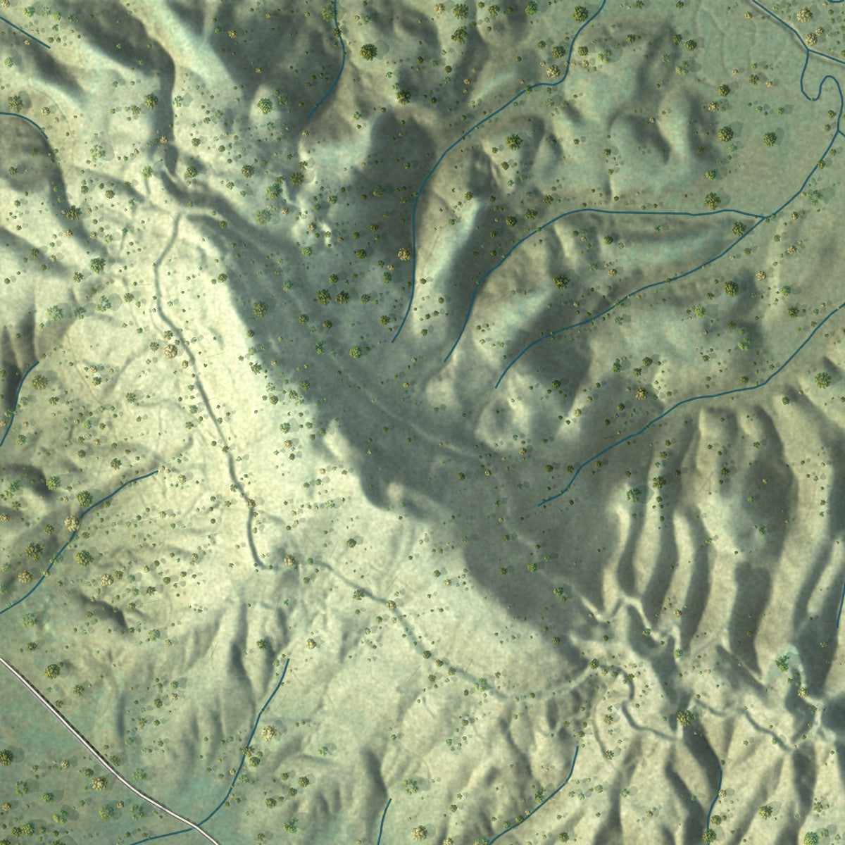 Second close-up of the map of Coalfield, Tennessee print showing more streets and buildings
