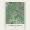 Cumberland Heights, Tennessee map print, the full design
