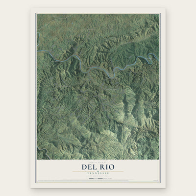 Del Rio, Tennessee map print, the full design