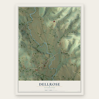 Dellrose, Tennessee map print, the full design