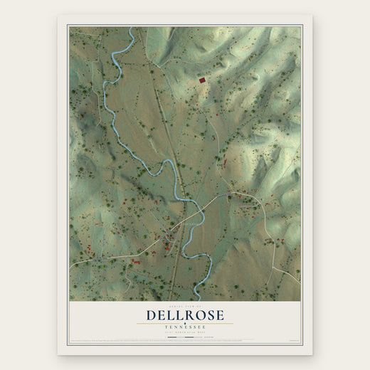 Dellrose, Tennessee map print, the full design
