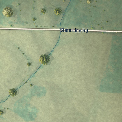 Close-up of the map of Dukedom, Tennessee print showing street and building detail