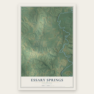 Essary Springs, Tennessee map print, the full design