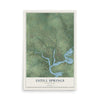 Map of Estill Springs, Tennessee, 12 x 18 inch unframed archival matte print