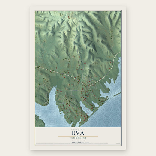 Eva, Tennessee map print, the full design